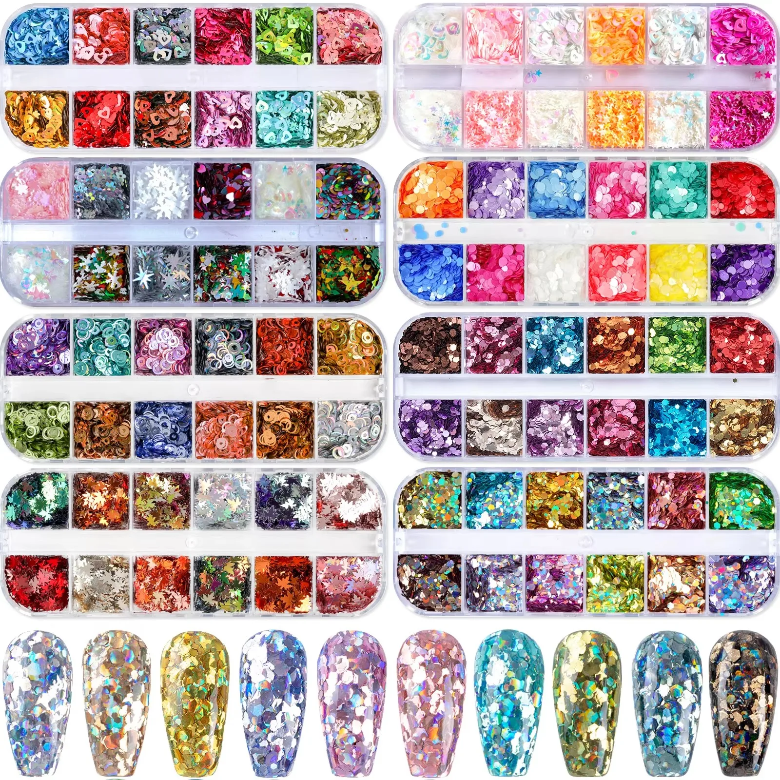 Butterfly Nail Sequins For Craft Flakes Glitters Paillette Nail Confetti For DIY Article Decor Filler Mirror Color Mixed Design