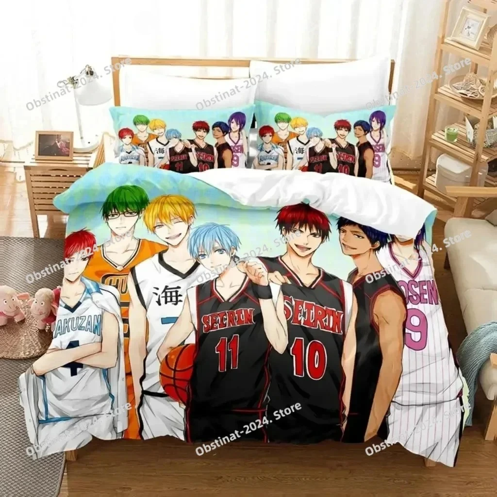 

Anime Kuroko's Basketball Bedding Set Printed Bed Set Duvet Cover Sheet Pillowcase Bed Soft Quilt Cover Full Queen King Size