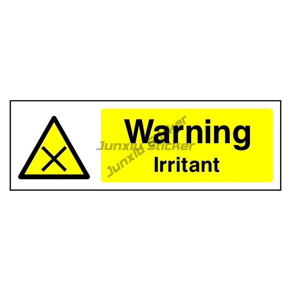 

Warning Irritant Sign Or Sticker Self-adhesive Decal Waterproof Sun Protection