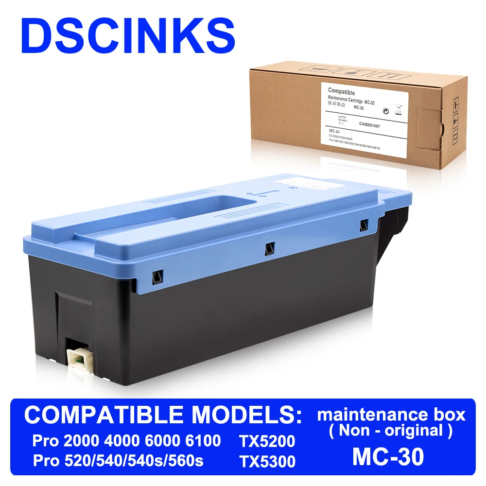 Caixa de manutenção para impressora Canon, MC-30, MC30, Canon pro 560s, 540, 540S, 520, 2000, 4000, 4000s, 6000s, TX5200, TX5300