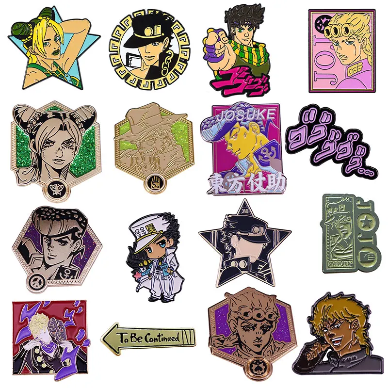 JoJo's Bizarre Adventure Enamel Pin Lapel Pin for Clothes Brooches on Backpack Briefcase Badge Jewelry Decoration Gifts