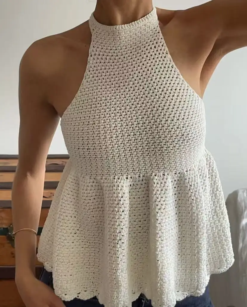 Lotus leaf edge camisole vest for women in summer, sweet and slim fit, versatile and fashionable, niche in fashion