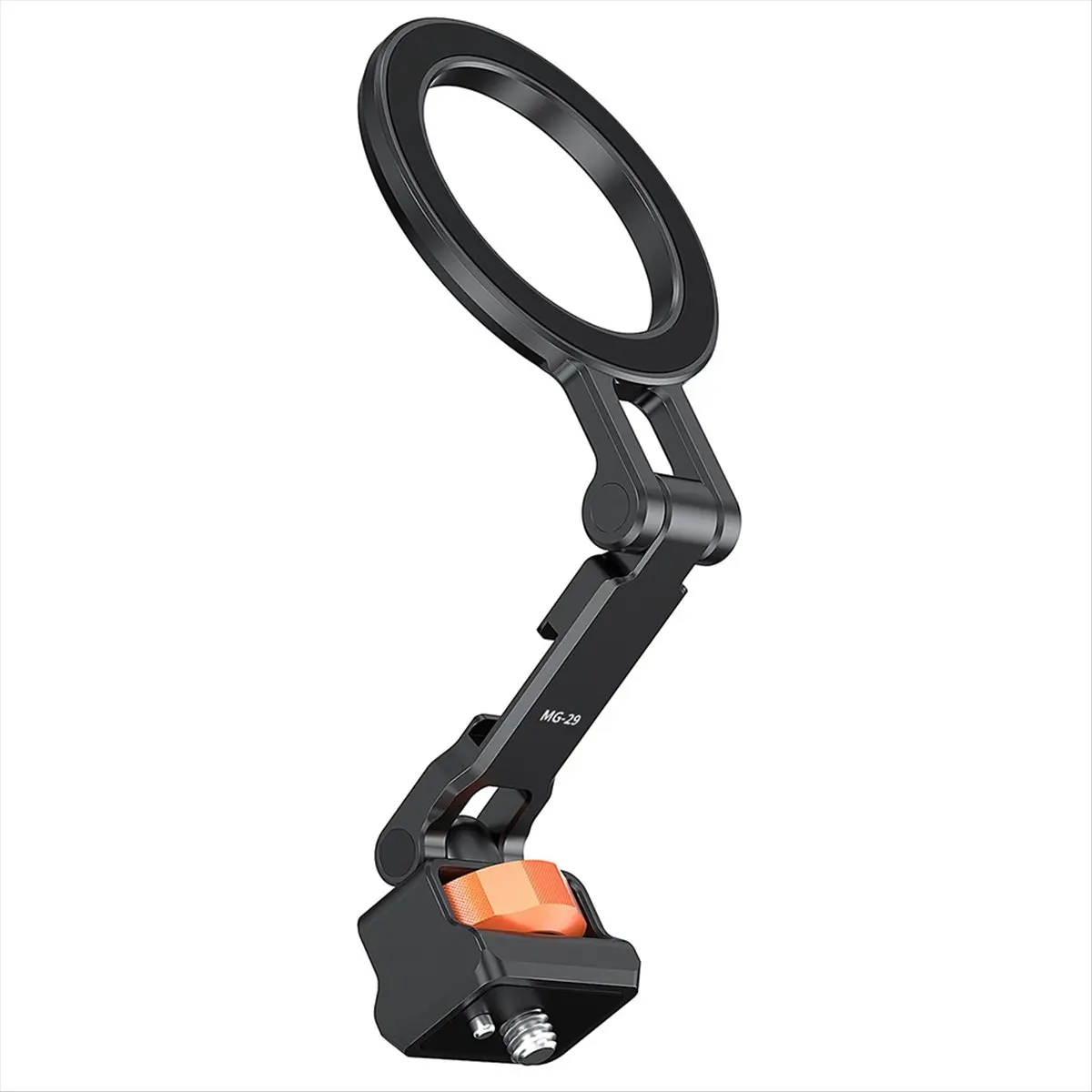 AT33 Magnetic Cold Shoe Mount for Phones Foldable Phone Stand 1/4 Screw and Cold Shoe Mount for Live Streaming Photography