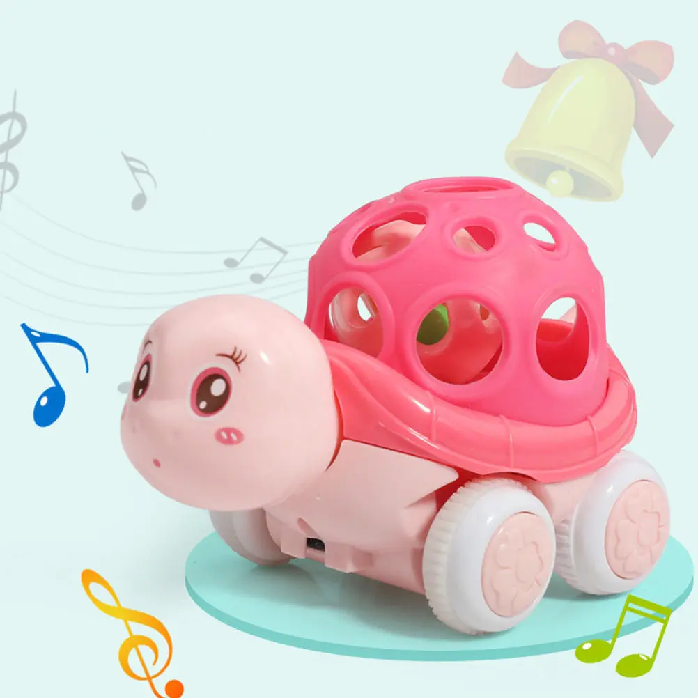 3 個のガラガラ慣性車ベビー教育玩具明るい漫画のデザイン手と目の調整の発達のための創造的で安全な