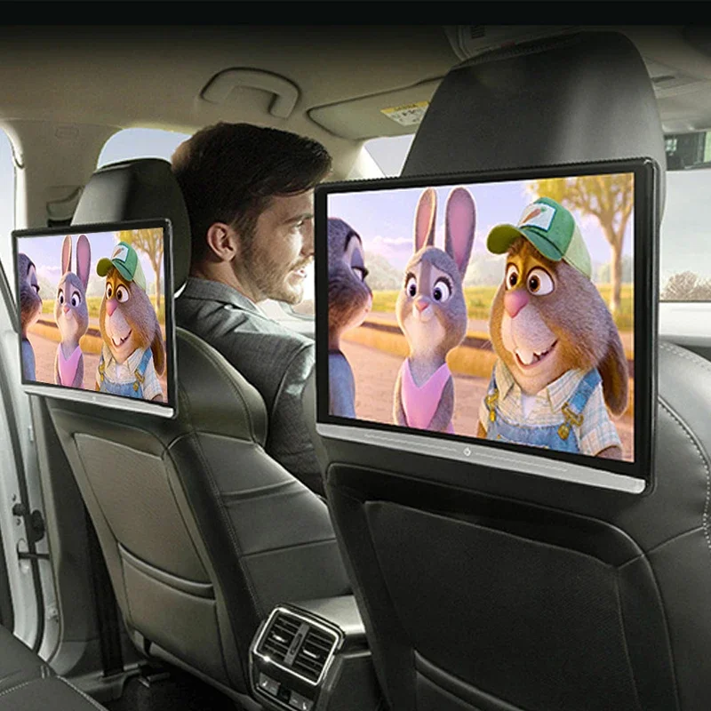 New 12.4'' Full Touch Screen Android Headrest   for Car Rear Seat Entertainment Support 4K H-D-MI Youtube