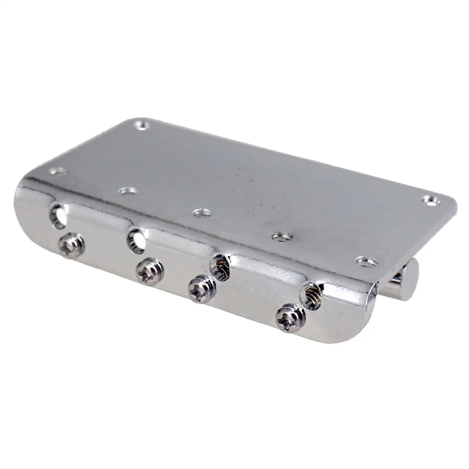 Iron Four String Bass Bridge Replacement Saddles Tailpiece for Jazz Precision Guitar Tuning Pegs