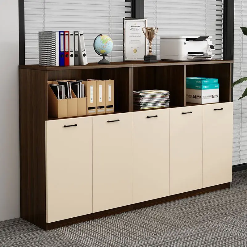 File Cabinet Office Locker Low Cabinet Wooden Lock File Data Storage Locker Sub Printer