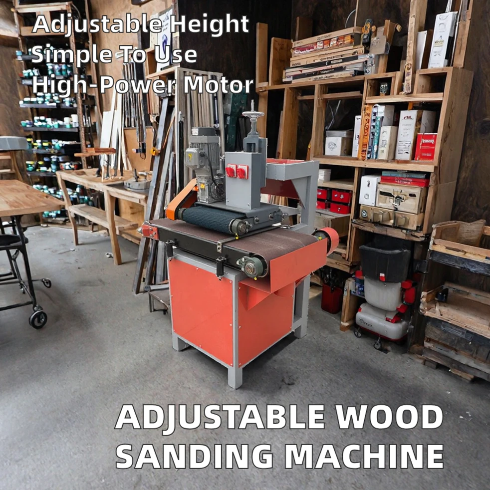 Adjustable Height Drum Sander Belt Sanding Machine Wood Shaving Polishing Slab Floor Plank Timber Strip 3kw Motor Easy 1 Year