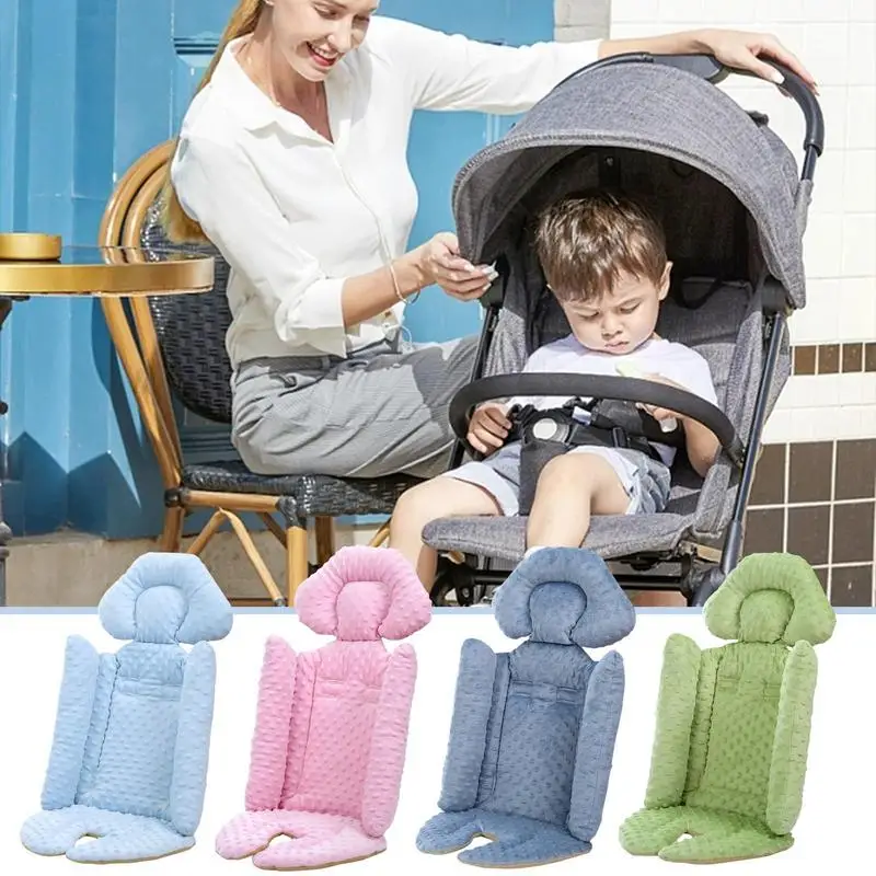 

Baby Stroller Cushion Comfortable Seat Liner With Head nd Body Support Stroller Liner Pram Cushion Protection Cover Stroller Mat