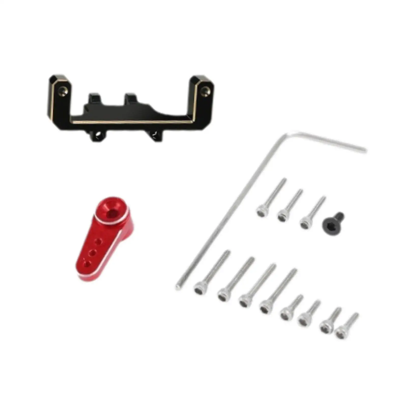 Brass Servo Arm Mount Kit Servomechanism Bracket with Arm Easy Installation Servo Support for Axi0006 SCX24 Axi00001 Axi00002