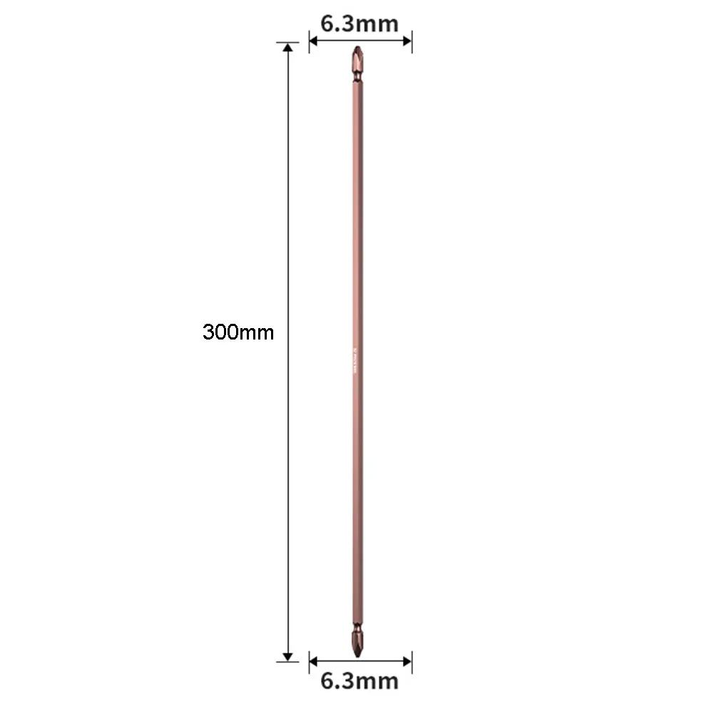 1pcs Double Head PH2 Magnetic Screwdriver Bits 65/100/150/200/250/300mm For Pneumatic Screwdriver Professional Electrician Tools