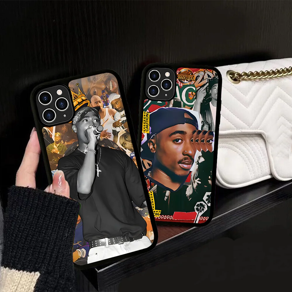 2-2PAC Rocky Rapper Phone Case Silicone PC+TPU For For IPhone 11 12 13 14 15 16 Plus Pro Max Cover