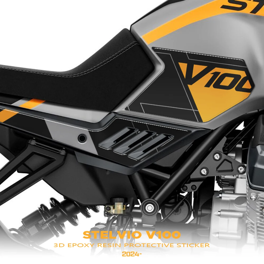 

For Moto Guzzi Stelvio V100 2024-2026 3D Motorcycle Sticker Tank Pad Sticker Kit
