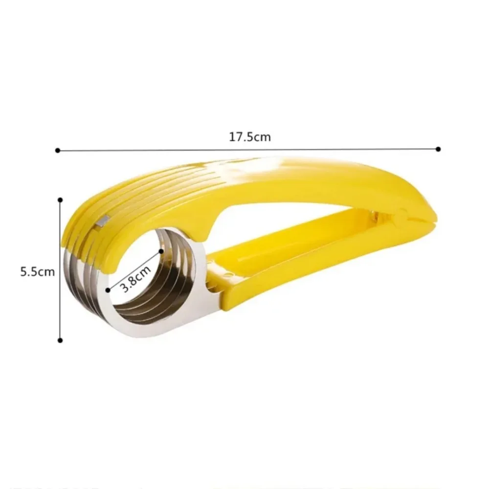 Banana Slicer Curved Handle Stainless Steel Blade Kitchen Knife for Cutting Fruits Vegetables Sausage Cutting Machine Chopper