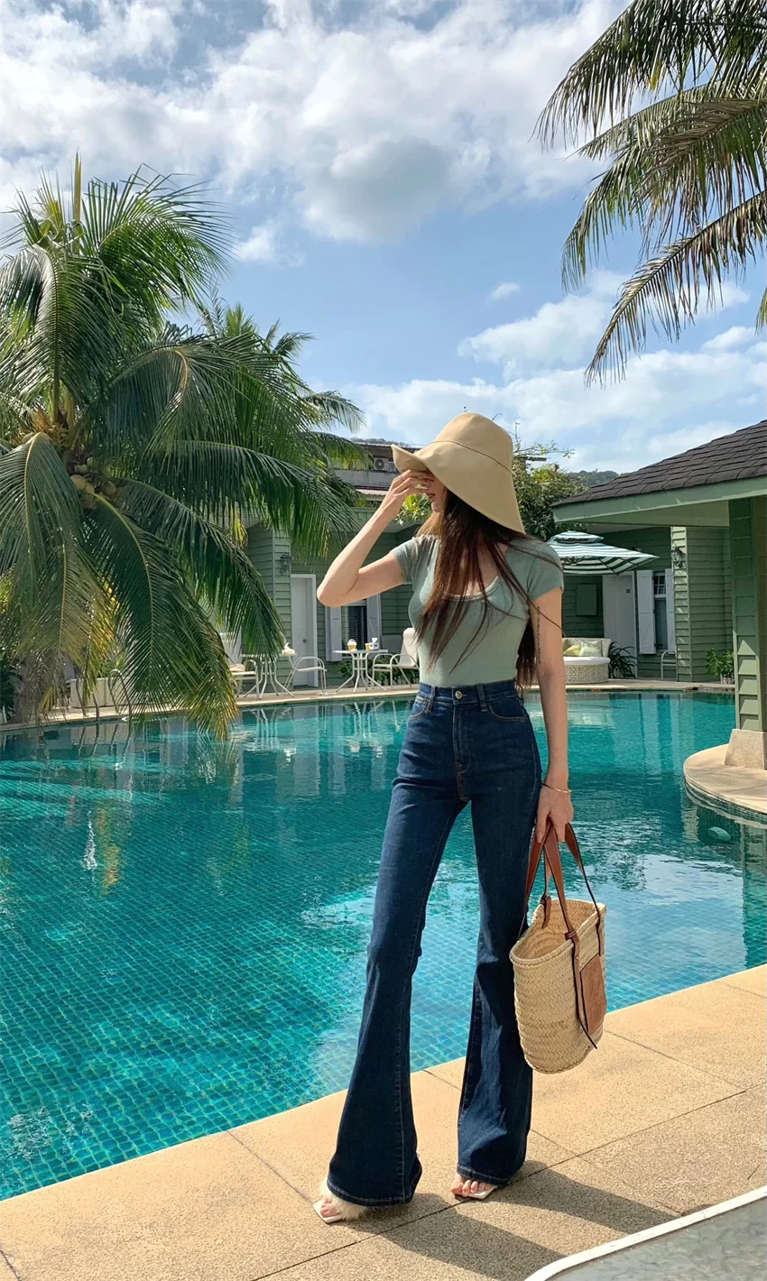 

Elastic Woman Jeans Skinny Slim Stretch Comfortable Soft Cotton Fabric Female Denim Fashion Basic Simple All Match Lady Girls