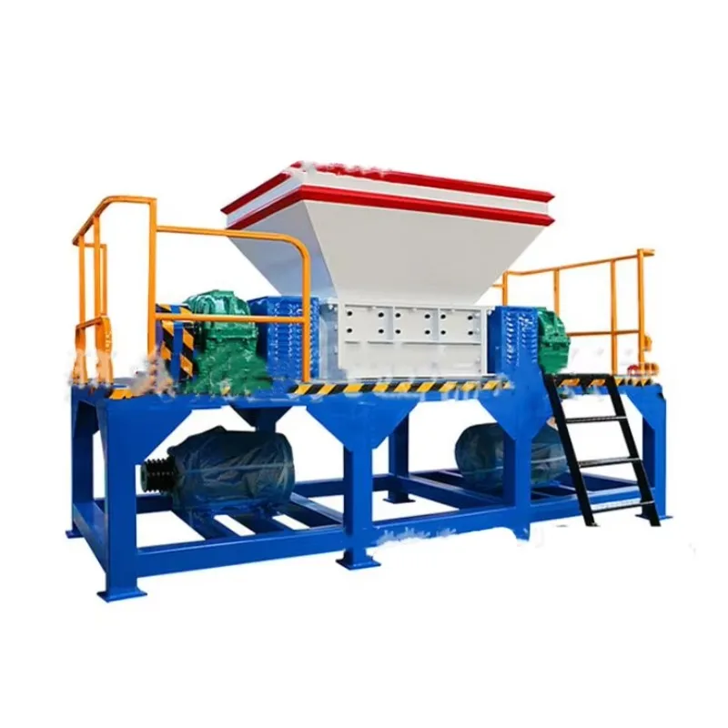 Tyre Crusher Tire Shredding Machine Twin Shaft Shredder Customizable Efficient Waste Tyre Shredder