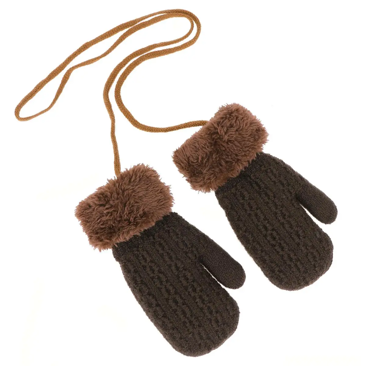

Fleece Gloves Winter Kids Mittens Full Coverage Warm Snowboarding Outdoor Children Suede Comfortable EasyToFit