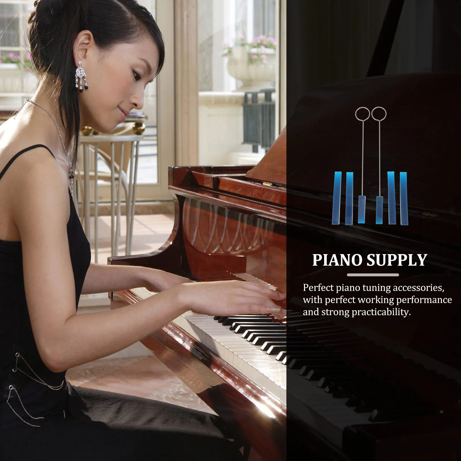

Piano Tuning Tool Rubber Mutes Durable Silent Wedge Fixing Supplies Musical Instrument Accessories Beginners Teachers Practical