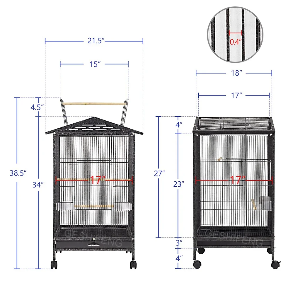 Fancy Cage Flying Birds Large Metal Multi Level Cages For Canary Breeding Cage