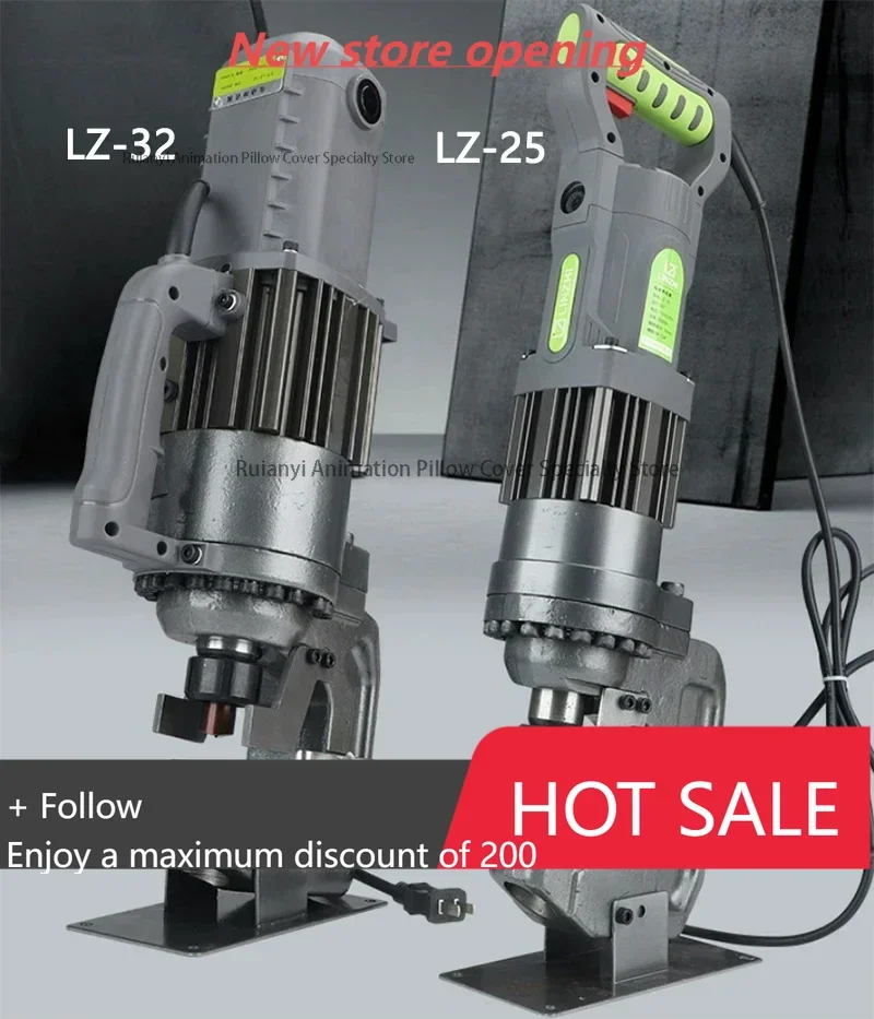 

Электрический гидравлический штамповочный станок 2000 Вт, угловой стальной канал, стальной дырокол толщиной 3-12 мм, портативный станок для штамповки стальных железных пластин