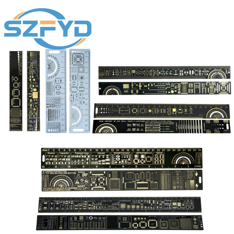 5 Type 9CM 15CM 20CM 25CM 30CM PCB Ruler Multi-functional Measuring Tool Resistor Capacitor Chip IC SMD Diode Transistor
