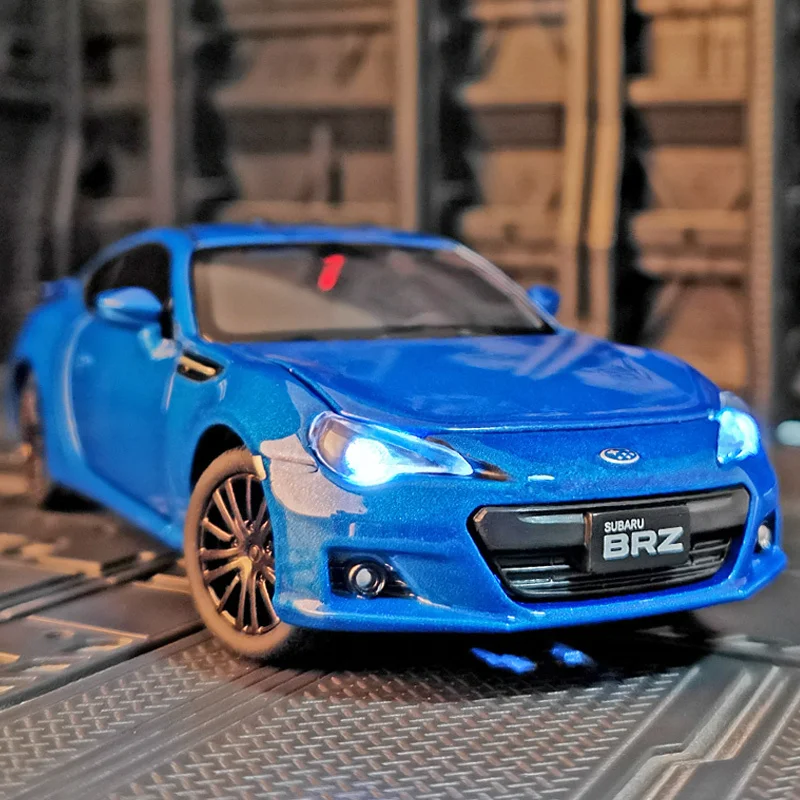 

Модель спортивного автомобиля Subaru BRZ из сплава, модель литая металлическая игрушечная машинка, модель автомобиля со звуком, коллекционная детская игрушка, подарок, 1/32