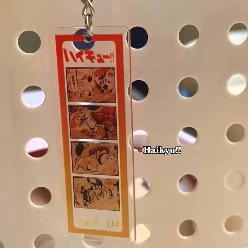 كارتون أنيمي Haikyuu!! سلسلة مفاتيح مصنوعة من الأكريليك حقيبة ظهر لطيفة معلقة تزيين مُثبت إكسسوارات هدايا الأصدقاء حلقة مفاتيح #5
