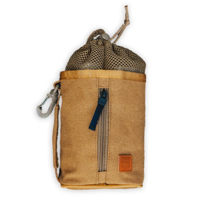 Outdoor camping equipment storage canvas hanging water bottle mosquito repellent lamp storage bag