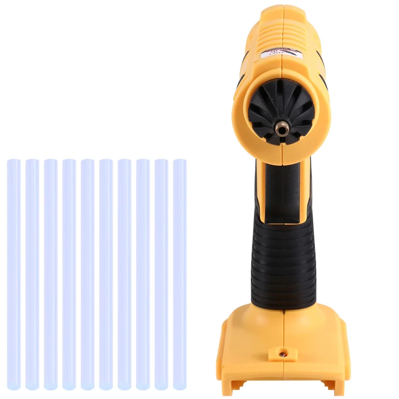 

ABJI-Hot Glue Gun 100W Household DIY Repair Tool Rechargeable Electric Heat Temperature Gun For 18V 20V Battery