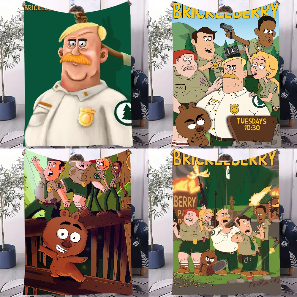 

Cartoon B-Brickleberry Comedy Daily Blanket Design Lightweight For Dorms, Naps, Living Room, Office,Sofa,All-Season