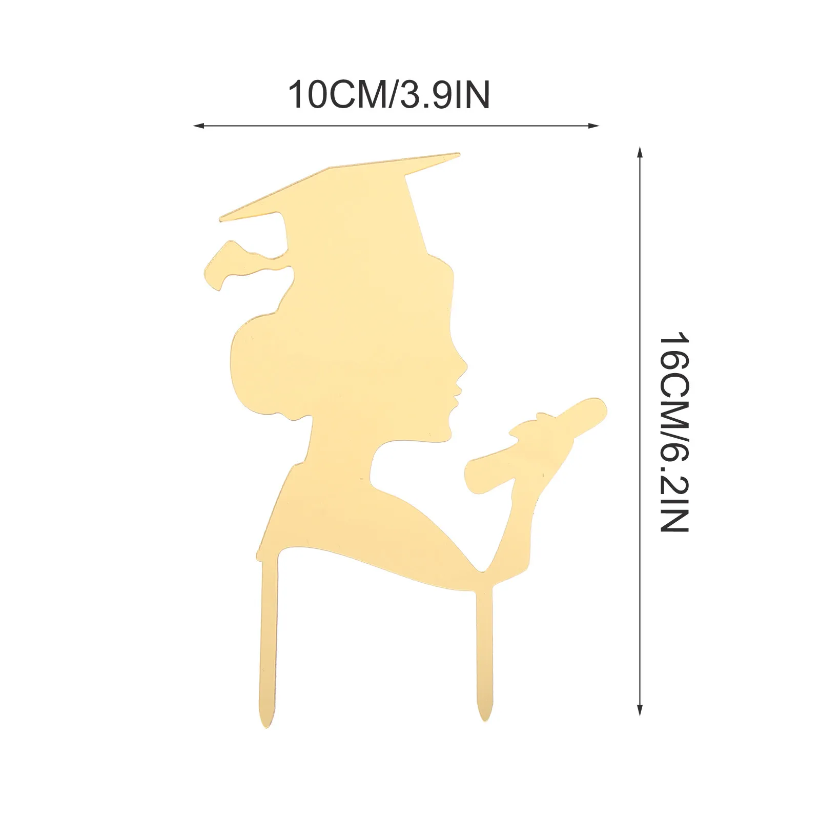 4Pcs Graduation Cake Picks Female Phd Themed Party Cake Decor Dessert Topper Senior Year Graduation Party Supplies