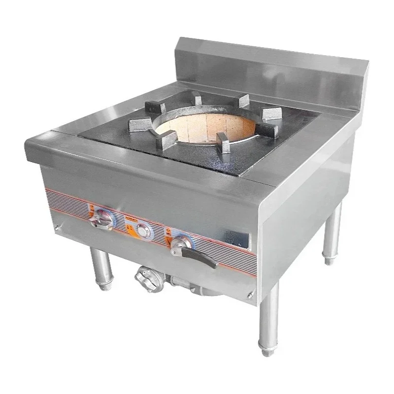 Commercial kitchen Steel gas stove Soup saucepan Essential equipment for kitchen professionals