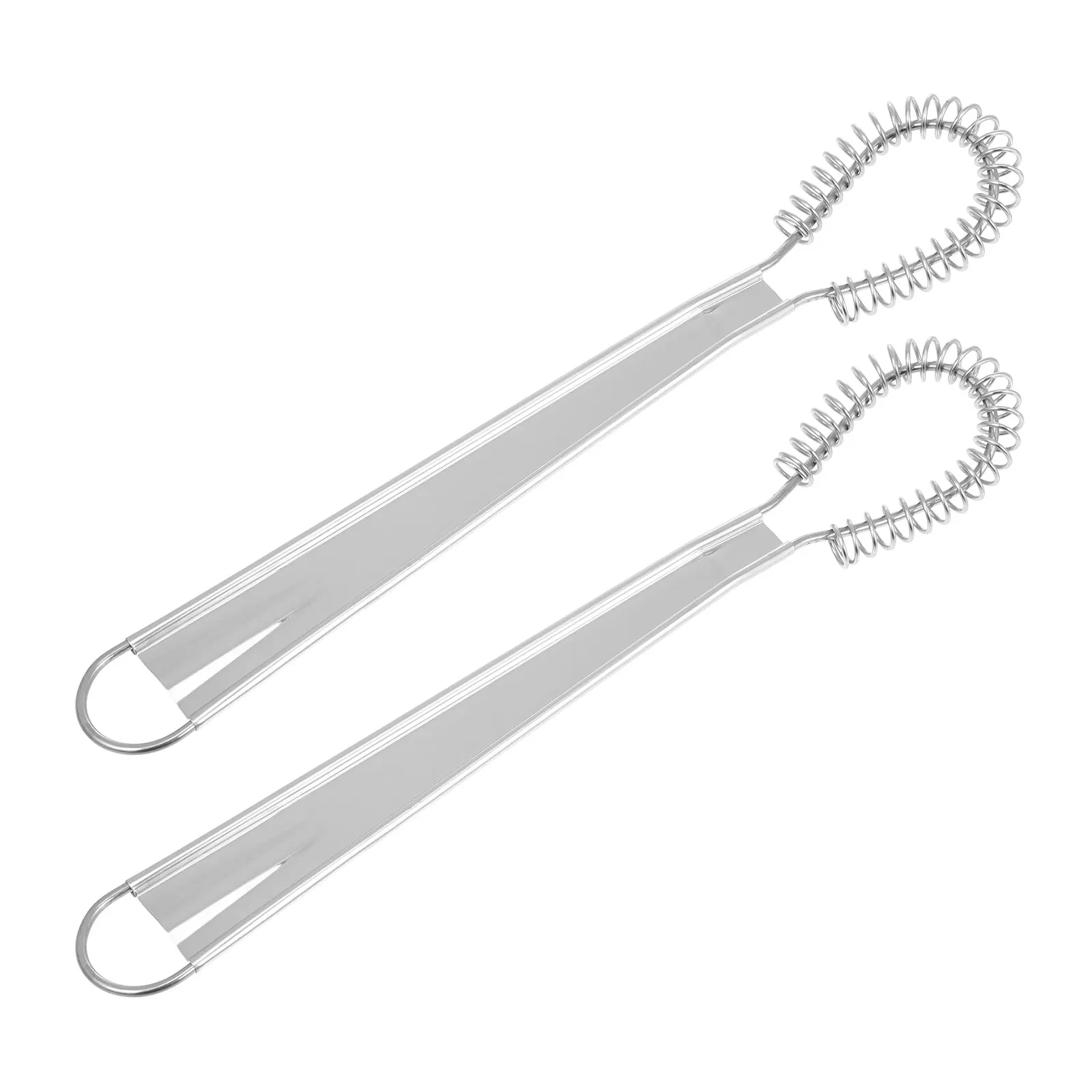 

2 Pcs Stainless Steel Egg Whisk Manual Mixer Small Size Silver Color Kitchen Gadgets Hand Held Blender Ergonomic