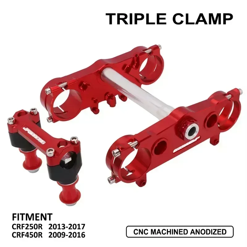 CNC Alloy Motorcycle CRF450 CRF250  Aluminium Triple Clamp For Honda MX Motorcycle