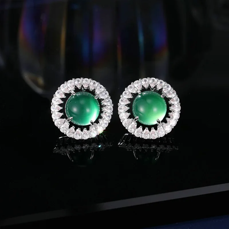 2025 brand-new retro high-end traditional Chinese-style earrings with exquisite round stud earrings