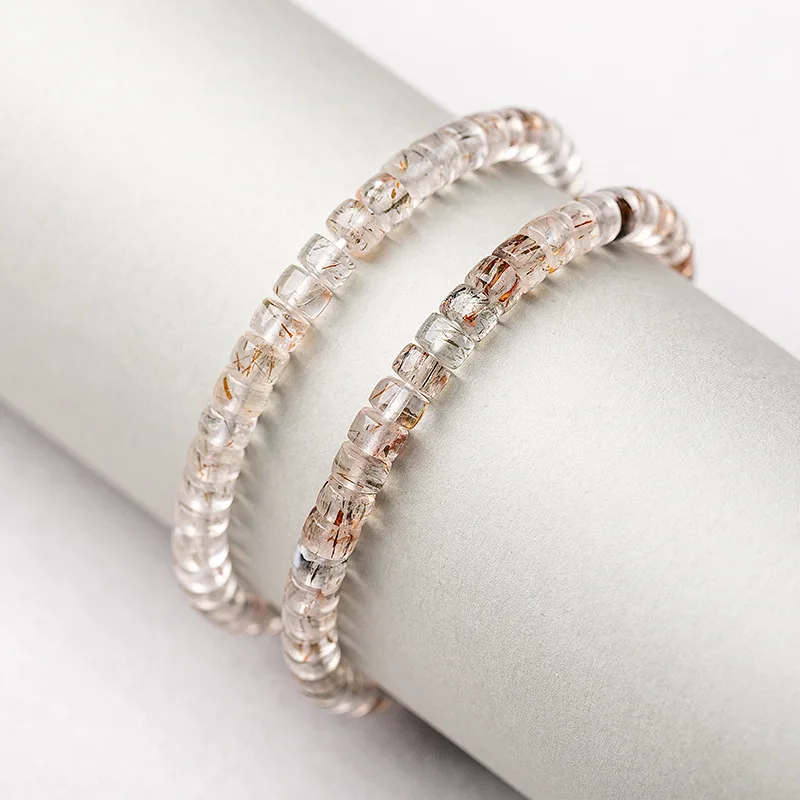 

Natural Black Gold Seven Round 6Mm High-End Feel Unisex Bracelet