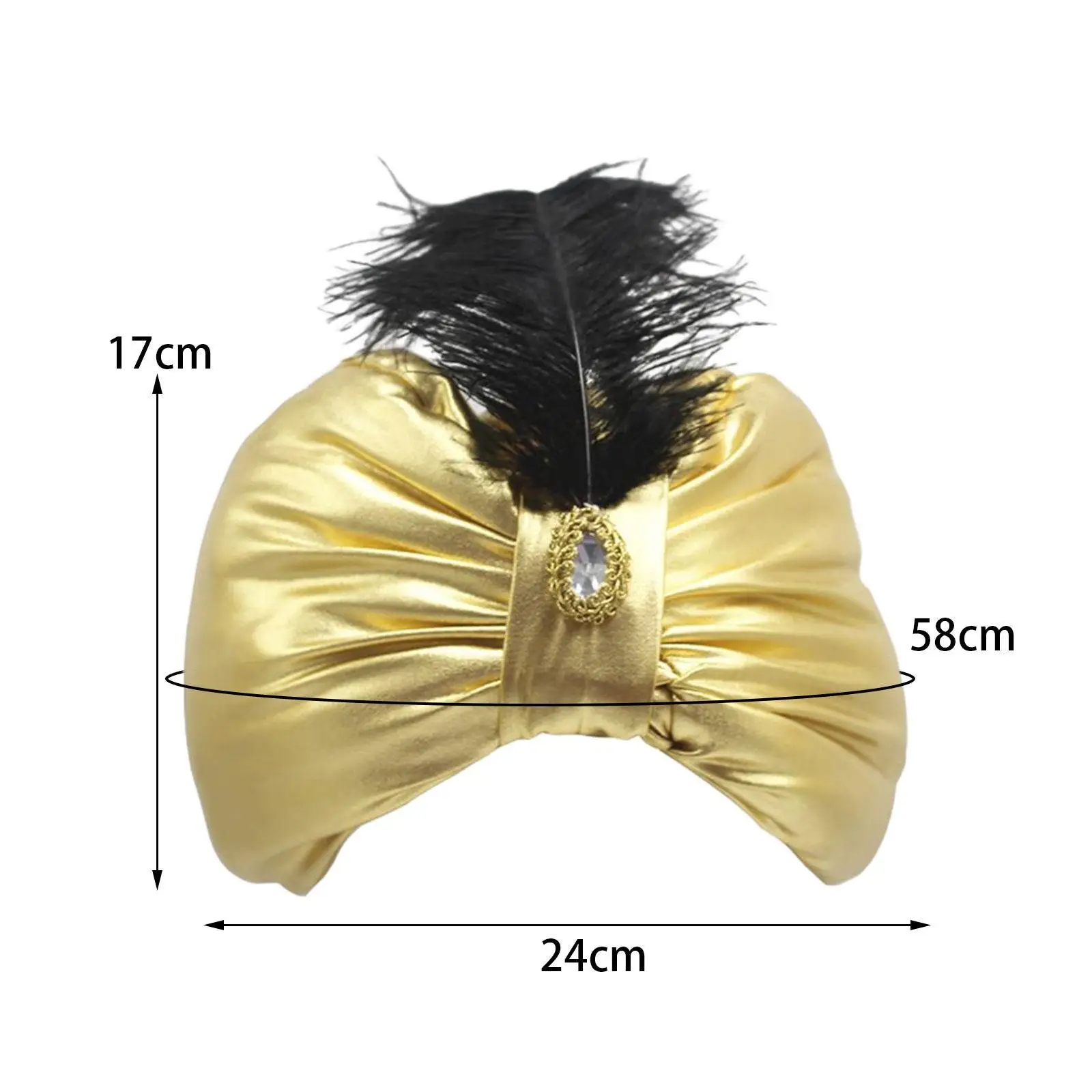 1PC Arab India Pleated Turban Hair Cover Headwear Scarf Men Sultan Costume Twisted Pleated Fashion Funny Party Hats