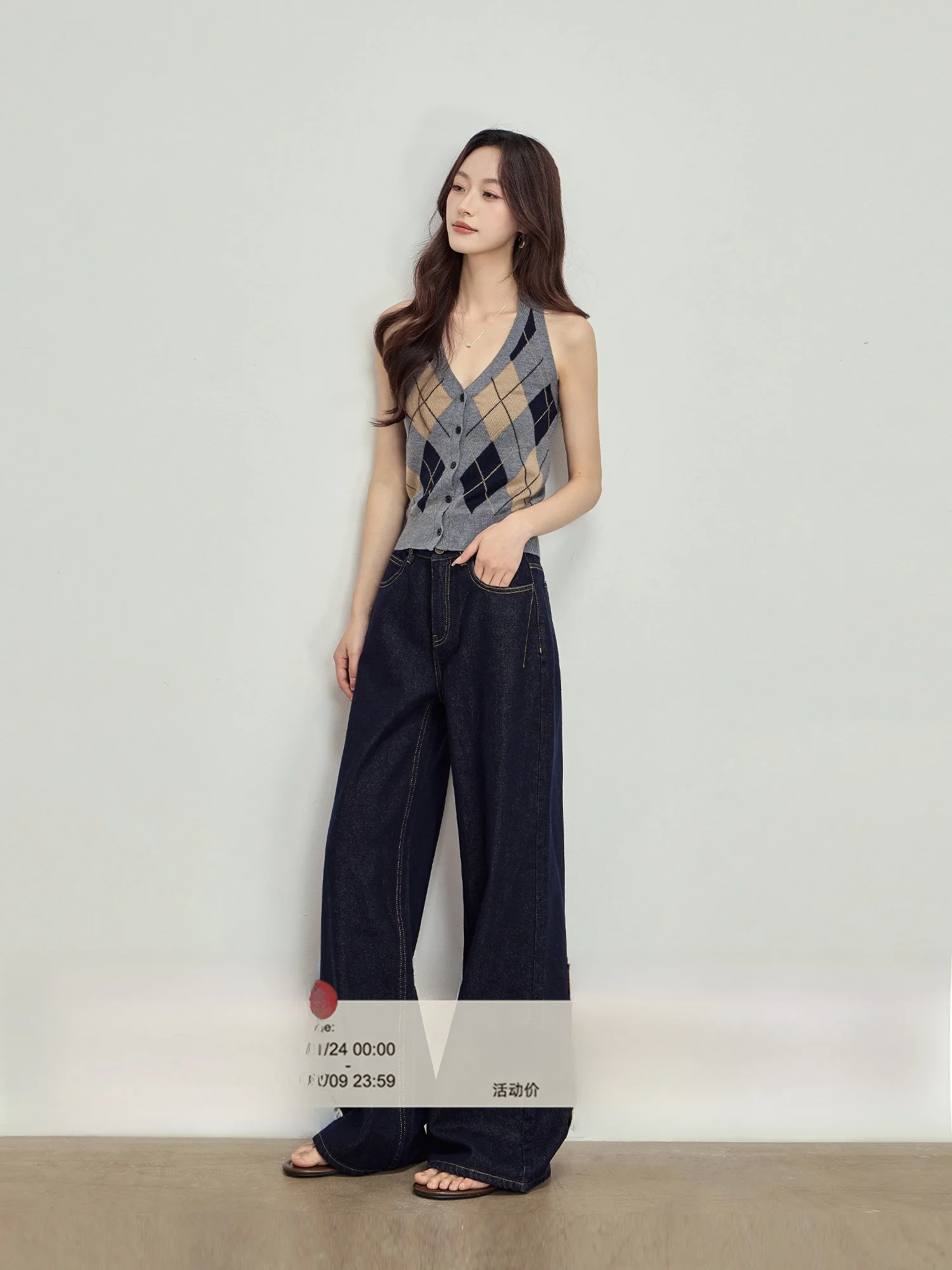 

Rise of the Small Original Bull Color Denim Jeans Women Spring Slimming New Loose Wide Leg Straight Tube High Waist Jeans