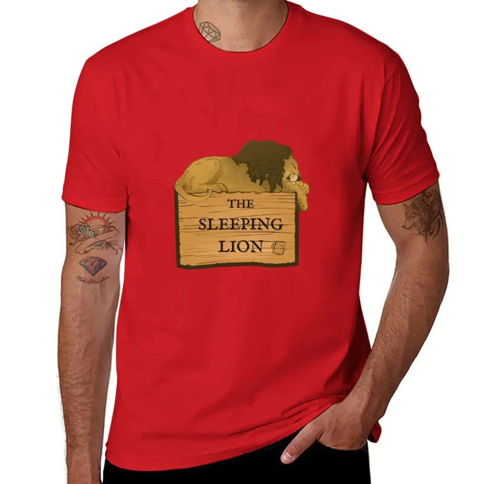 

New Gloomhaven - The Sleeping Lion Inn T-Shirt shirts graphic tees vintage t shirts cheap stuff heavyweight t shirts for men