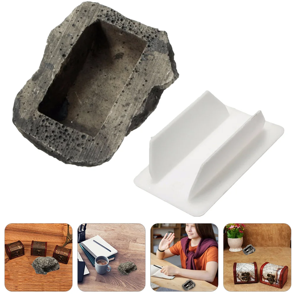 Key Bowl Storage Box Keychain Resin Desktop Decoration Artificial Imitation Stone Cash Hider