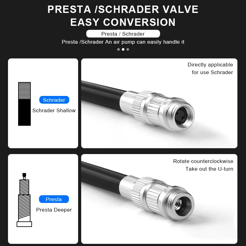 Portable Bike Pump 160PSI High Pressure With Gauge MTB Road Bicycle Hand Tire Air Inflator For AV FV Presta Schrader Valve