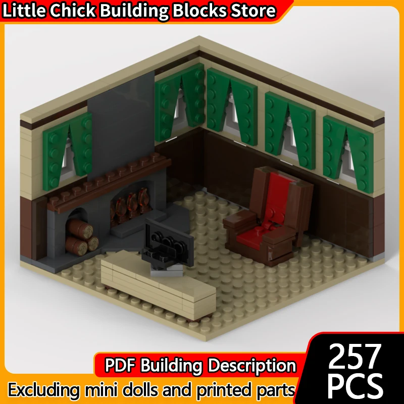 

Модель City Street View MOC, строительные кирпичи, сцена для гостиной, модульная технология, детские праздничные подарки, сборные игрушки, костюм