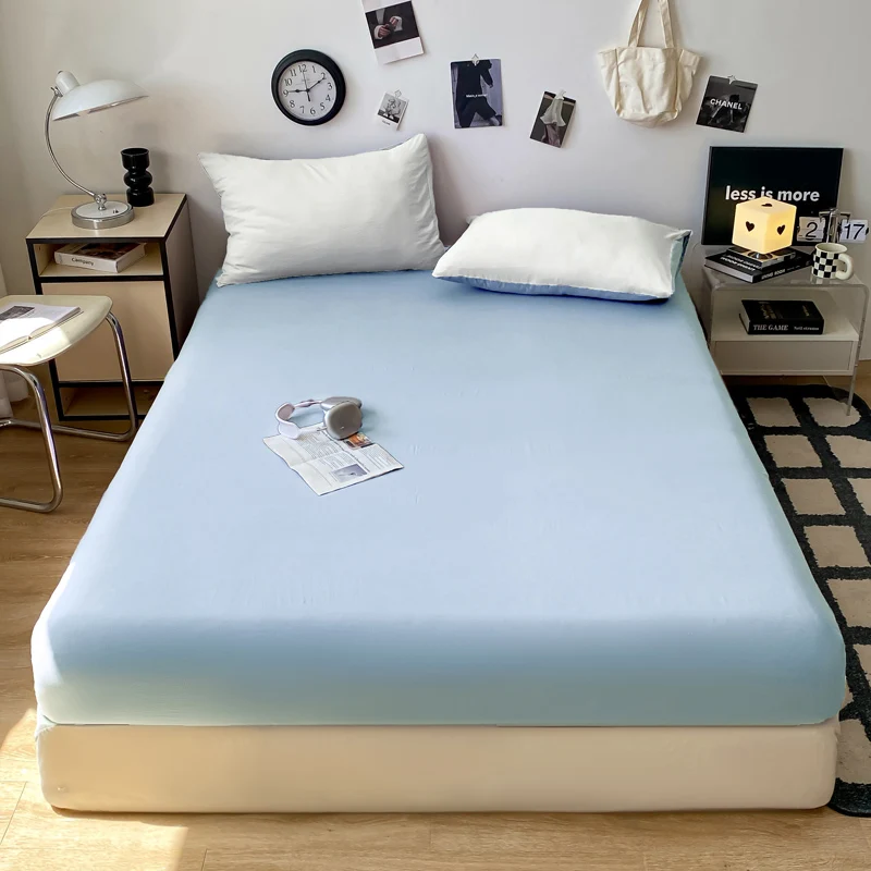 

Washed cotton solid color double-layer yarn single product mattress mattress protective cover universal skin-friendly