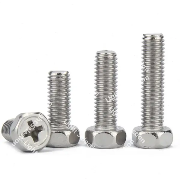 

Outer hexagon head pocket machine screw GB29.2 stainless steel 304 cross groove outer crew M4M5M6