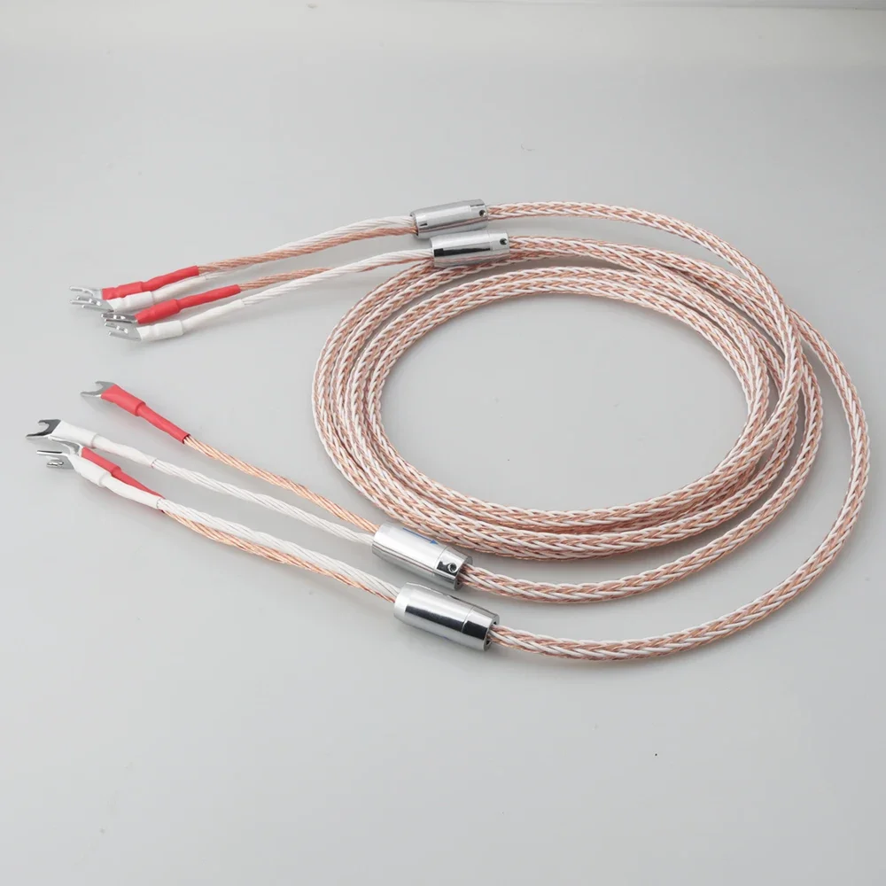 OCC 8TC Speaker Cable HiFi Amplifier Connection Y-Y B-B Y-B Plug for High-End Audio Systems