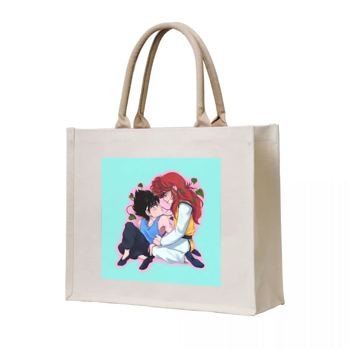 

Kurama x Hiei Tote Bag tote bags men female bag Canvas bag for women