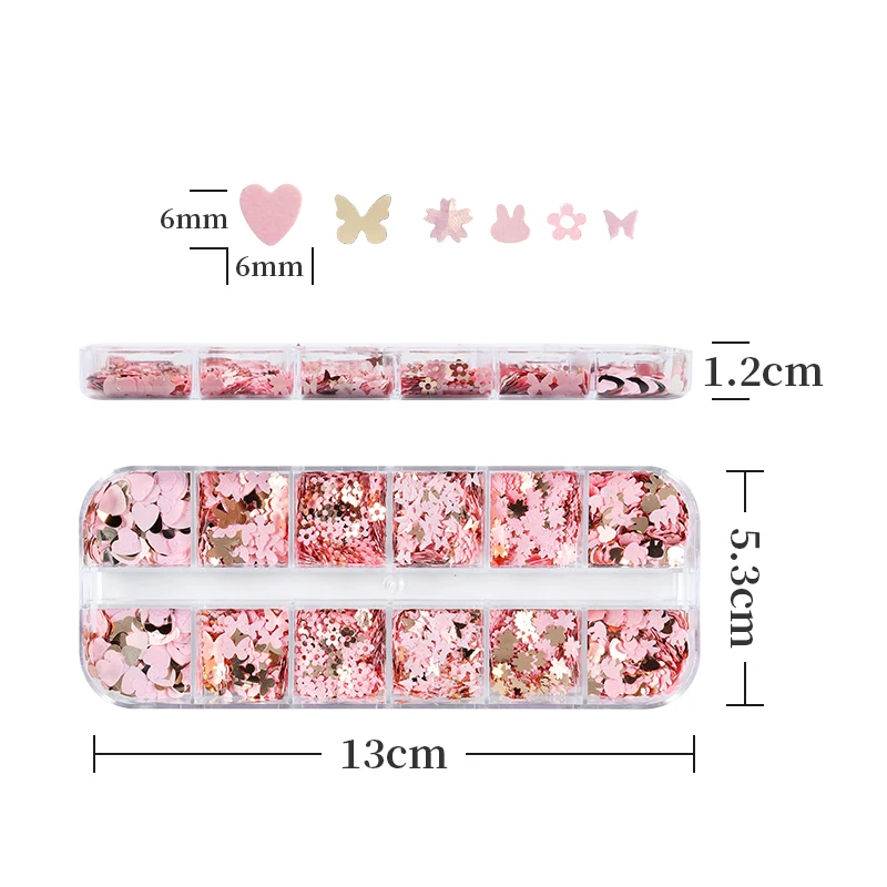 Gold Pink Butterfly Resin Sequins Glitter For Epoxy Resin Filling Cherry Blossom Resin Filler UV Silicone Mold DIY Accessories