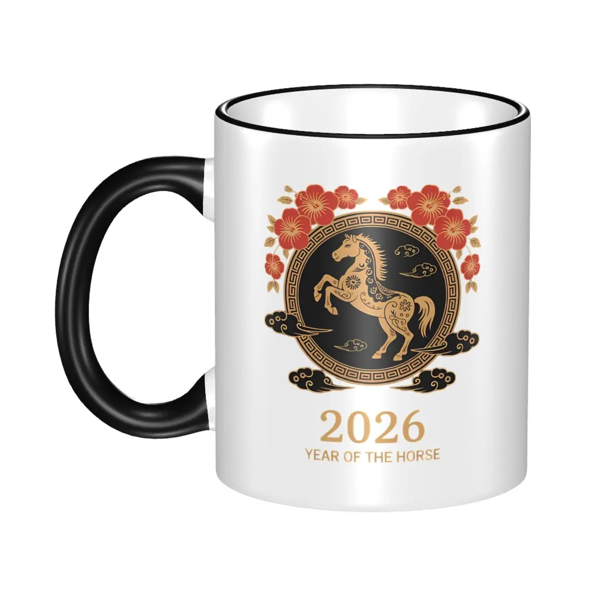 

Fun Happy Chinese New Year 2026 Year Of The Horse Coffee Cup Party Mugs