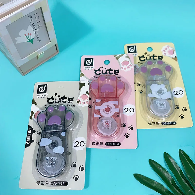 24 pcs/lot Creative Cat Paw 8M Correction Tape Cute Tapes Promotional Stationery gift School Office Supplies