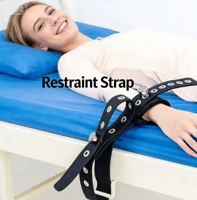 H-104 Magnetron Restraint Strap Psychiatric Agitation Bedridden Patient Wrist Ankle Restraint Fixed Health Care Comfort Cotton